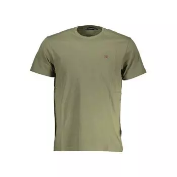 Зеленая хлопковая мужская футболка Napapijri