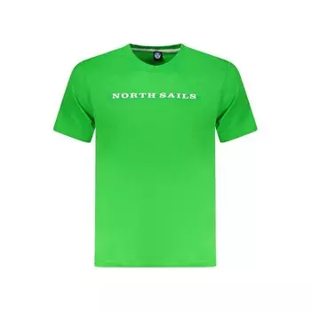 Зеленая хлопковая мужская футболка North Sails