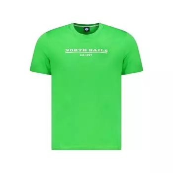 Зеленая хлопковая мужская футболка North Sails