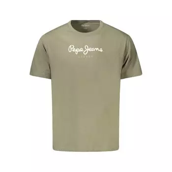 Зеленая хлопковая мужская футболка Pepe Jeans