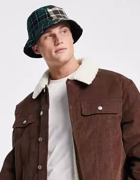 Зеленая хлопковая панама в клетку SVNX