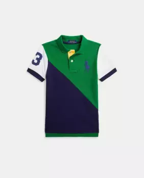 Зеленая хлопковая рубашка-поло для мальчика Polo Ralph Lauren