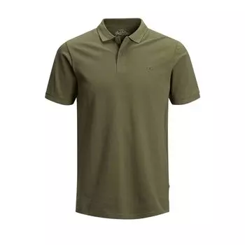 Зеленая хлопковая рубашка-поло Jack & Jones