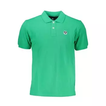 Зеленая хлопковая рубашка-поло North Sails