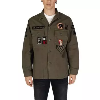 Зеленая хлопковая рубашка Replay