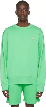 Зеленая хлопковая толстовка Acne Studios