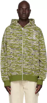 Зеленая худи Awake NY со стразами и засечками