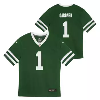 Зеленая игровая майка Nike Little Kids New York Jets Ahmad Sauce Gardner #1