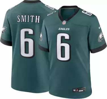 Зеленая игровая майка Nike Youth Philadelphia Eagles DeVonta Smith #6