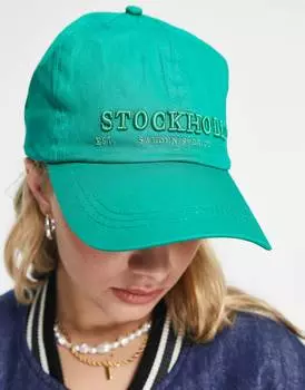 Зеленая кепка ASOS DESIGN Stockholm