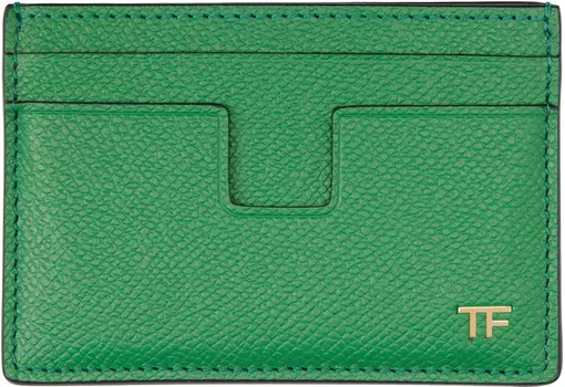 Зеленая классическая визитница TOM FORD