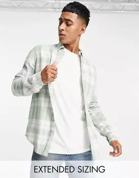 Зеленая клетчатая рубашка ASOS DESIGN