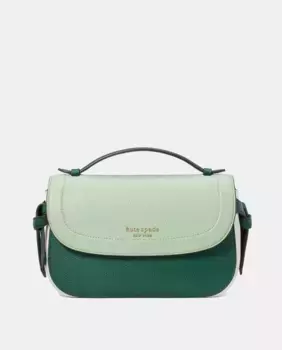 Зеленая кожаная сумка через плечо Knott line Kate Spade, зеленый