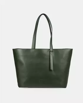 Зеленая кожаная сумка через плечо Leandra