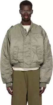 Зеленая куртка-бомбер А-2 Entire Studios