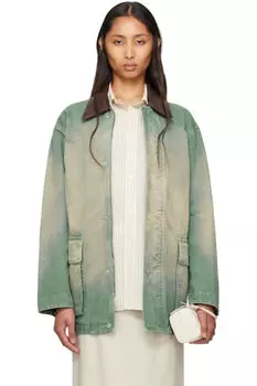 Зеленая куртка из органического хлопка AURALEE