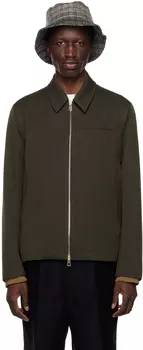 Зеленая куртка на молнии спереди Paul Smith