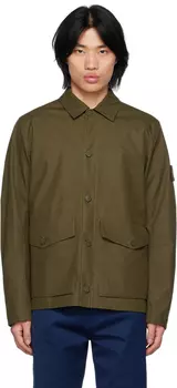 Зеленая куртка на пуговицах Stone Island