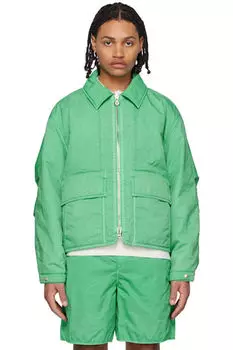 Зеленая куртка, окрашенная в готовом виде Solid Homme