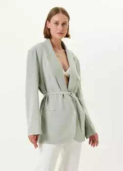 Зеленая куртка с поясом Norma Kamali