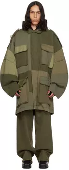 Зеленая куртка со вставками We11done