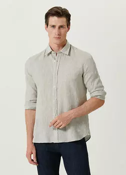 Зеленая льняная рубашка eloi The Stay Line