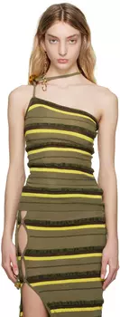 Зеленая майка Le Raphia 'La Maille Concha' Jacquemus