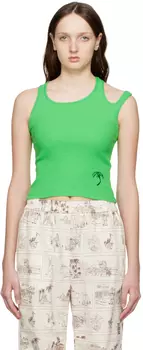 Зеленая майка с вырезом Kijun