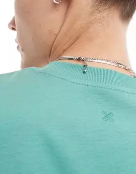 Зеленая масляная футболка COLLUSION