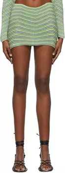 Зеленая мини-юбка с завитками Isa Boulder