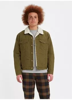 Зеленая мужская джинсовая куртка SHERPA TRUCKER DA16365-0189_TYPE 3 Levis, зеленый