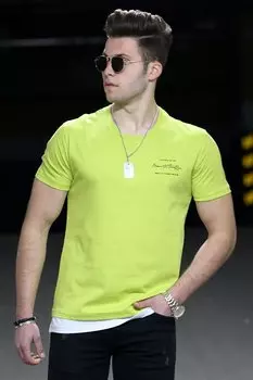 Зеленая мужская футболка 4521 MADMEXT