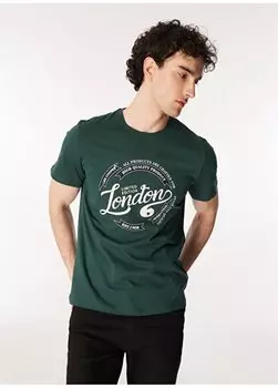 Зеленая мужская футболка Crew Neck 232 LCM 242021 ALISTA GREEN Lee Cooper, зеленый