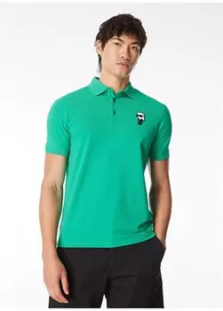 Зеленая мужская футболка-поло 745022542221 Karl Lagerfeld, зеленый