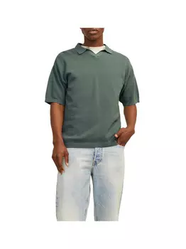 Зеленая мужская футболка-поло Jack&Jones