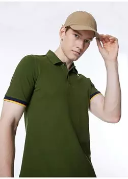 Зеленая мужская футболка-поло K7121IW_VINCENT K-Way, зеленый