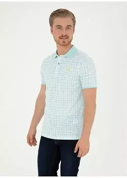 Зеленая мужская футболка-поло стандартного кроя BURGOS U.S. Polo Assn., зеленый