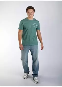 Зеленая мужская футболка с круглым вырезом 242 LCM 242002 GRAPES ALA Lee Cooper, зеленый