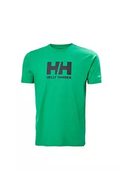Зеленая мужская футболка с круглым вырезом и принтом Helly Hansen, зеленый