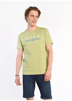 Зеленая мужская футболка с круглым вырезом Ucla