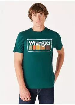 Зеленая мужская футболка с круглым вырезом W750D3G61 Футболка с круглым вырезом Wrangler, зеленый
