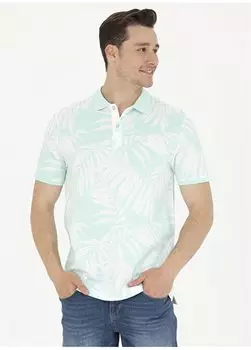 Зеленая мужская футболка с воротником поло PARMA U.S. Polo Assn., зеленый