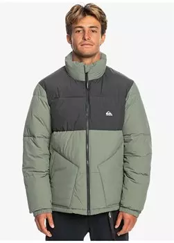 Зеленая мужская куртка с воротником-стойкой EQYJK03971 Wild Mountain Quiksilver, зеленый