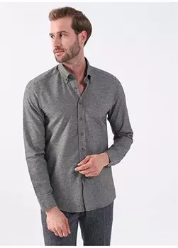 Зеленая мужская рубашка с нижним воротником THANY Pierre Cardin, зеленый