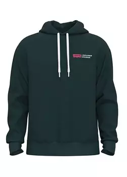 Зеленая мужская толстовка с воротником с капюшоном Levis