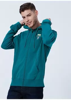 Зеленая мужская толстовка с воротником с капюшоном Levis