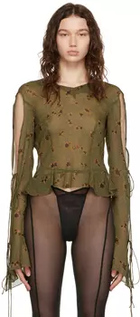 Зеленая октябрьская блуза KNWLS