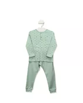 Зеленая пижама для мальчика с микропринтом BABID, зеленый