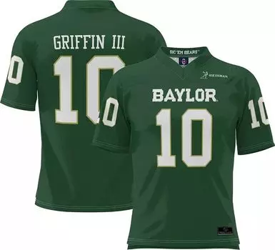 Зеленая полностью сублимированная футбольная майка Prosphere Youth Baylor Bears #10 Robert Griffin III