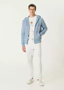 Зеленая полосатая футболка-поло Polo Ralph Lauren, белый